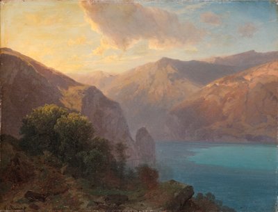 Près de Seelisberg : vue du lac de Lucerne depuis Seelisberg, Suisse, 1862 - Alexandre Calame