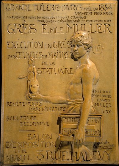 Publicité pour la manufacture de grès Muller - Alexandre Charpentier