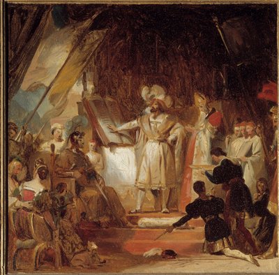 François Ier armé chevalier par Bayard (16e siècle) - Alexandre Evariste Fragonard