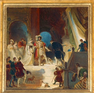 Francois Ier et sa cour recoit du Primatice les oeuvres d