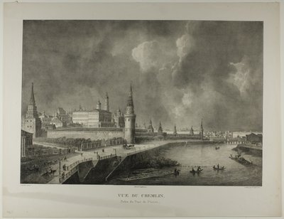 Vue du Kremlin depuis le pont de pierre - Alexandre Evariste Fragonard