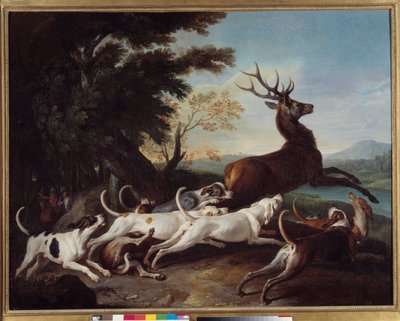 Chasse : Débuché du cerf. Peinture par François Desportes - Alexandre Francois Desportes
