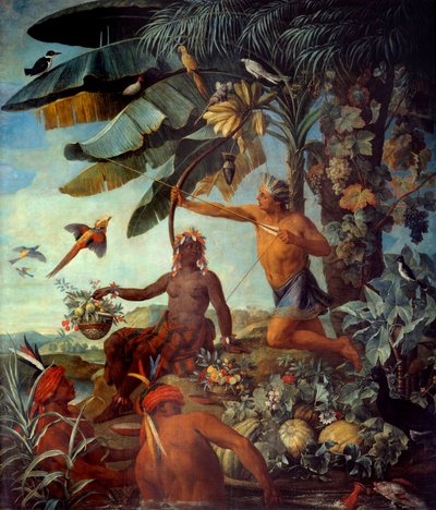 Pêcheurs et chasseurs indiens. Peinture de François Desportes (1661-1743) XVIIIe siècle Marseille, Musée des Beaux-Arts - Alexandre Francois Desportes