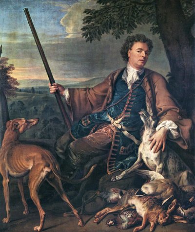 French: Portrait de M. Desportes peint par lui-même avec du gibier mort à ses pieds (Portrait de l