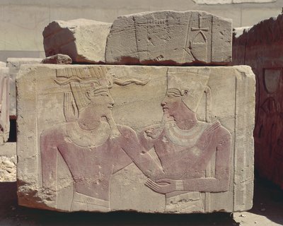 Égypte, Karnak, relief peint d