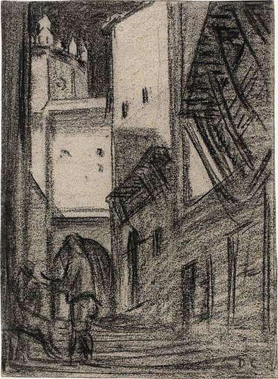 Scène de rue nord-africaine - Alexandre Gabriel Decamps