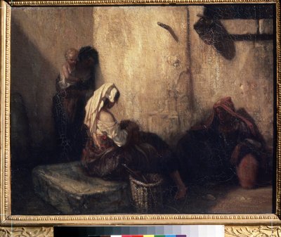 Scène de rue en Italie - Alexandre Gabriel Decamps