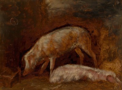 Étude de cochons, 1850-60 - Alexandre Gabriel Decamps