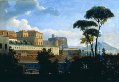 Le Palais Royal de Naples vu de Sainte-Lucie - Alexandre Hyacinthe Dunouy