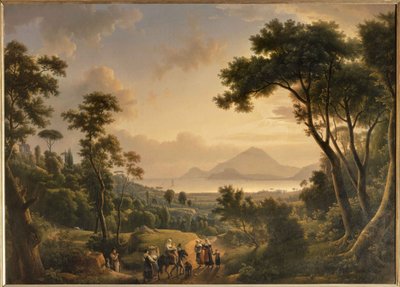 Vue de la côte de Posillipo, Royaume de Naples - Alexandre Hyacinthe Dunouy
