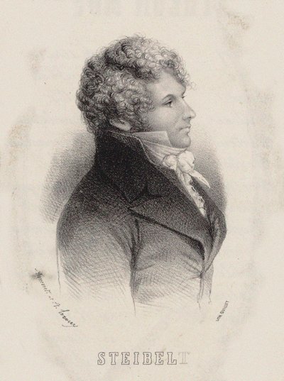 Portrait du pianiste et compositeur Daniel Steibelt 1765-1823, 1850 - Alexandre Leroux