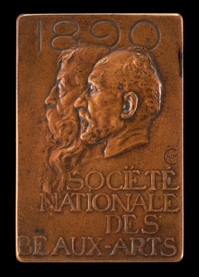 Société Nationale des Beaux-Arts : Jean-Louis Ernest Meissonier et Pierre Puvis..., [avers], 1890 - Alexandre Louis Marie Charpentier