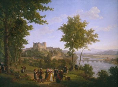 Vue du château royal de Pau où le roi Henri IV de France et de Navarre (1553-1610) est né le 13 décembre 1553 - Alexandre Louis Robert Millin du Perreux