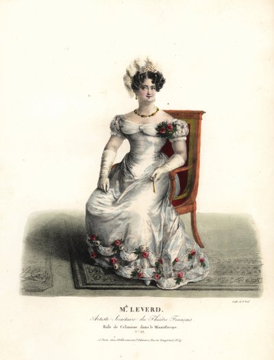Danseuse et actrice Mlle Émilie Leverd en Célimène dans Le Misanthrope de Molière, Théâtre Français - Alexandre Marie Colin