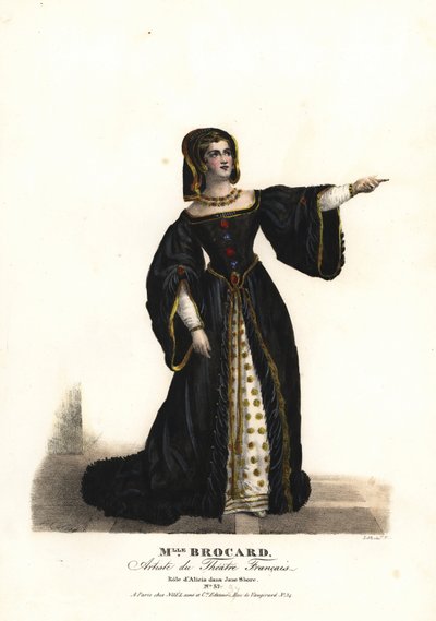 Mademoiselle Suzanne Brocard en Alicia dans Jane Shore (Richard III et Jeanne Shore) par Nepomucène Lemercier, Théâtre Français - Alexandre Marie Colin