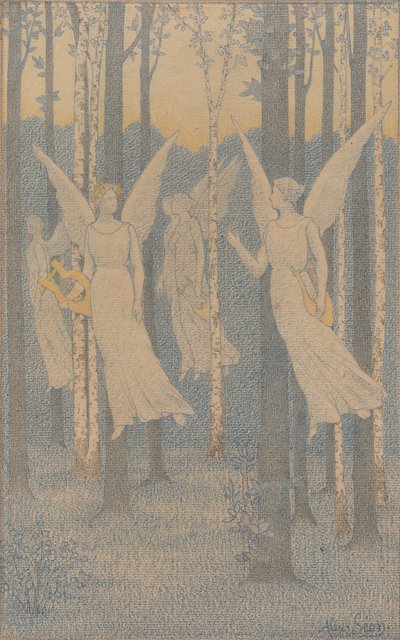 Étude pour Dans les bois, Soir - Alexandre Seon