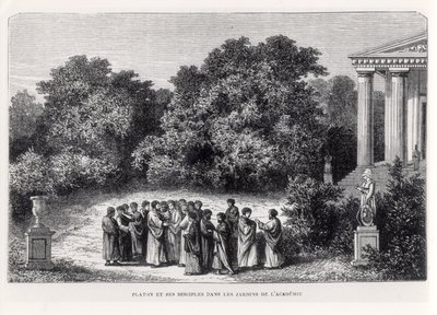 Platon et ses disciples dans le jardin de l