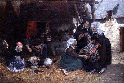 Brodeuses au travail - Alexandre le Bihan
