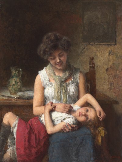 Jeune Fille Maussade, vers 1900 - Alexei Alexevich Harlamoff