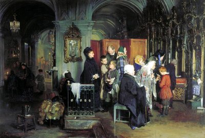Avant la confession - Alexei Ivanovich Korzukhin