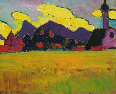 Paysage à Murnau Nuages du soir jaunes - Alexei Javlensky von
