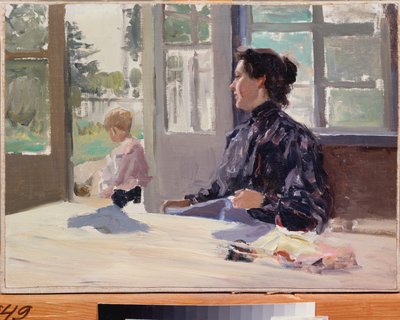 Sur la terrasse. Peinture d