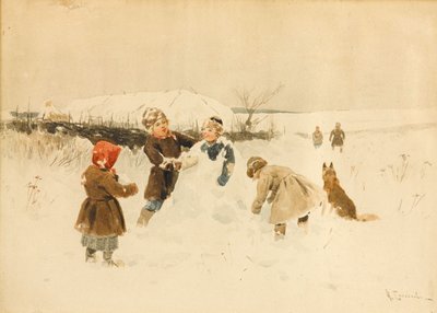 Faire un bonhomme de neige - Alexei Stepanovich Stepanov