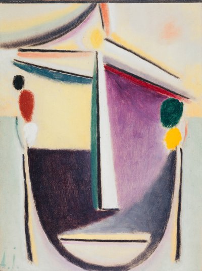 Tête abstraite : Noir-Jaune-Violet, c.1922 - Alexej von Jawlensky
