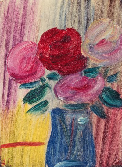Fleurs dans un vase bleu - Alexej von Jawlensky