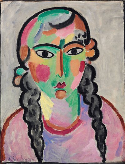 La fille pale aux tresses grises - Alexej von Jawlensky