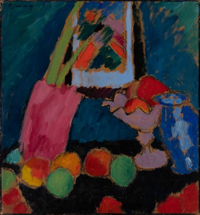 Nature morte avec un bol violet - Alexej von Jawlensky