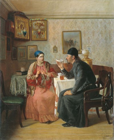 Boire du thé - Alexey Avvakumovich Naumov