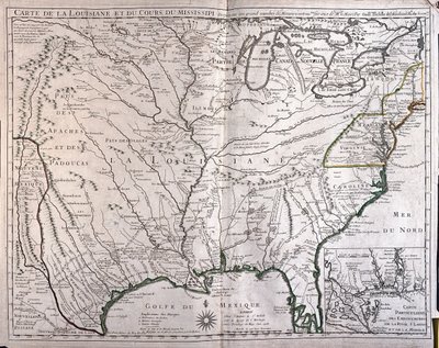 Luisiana et rivière Missisippi - par A - Alexis Hubert Jaillot