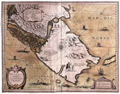 Détroit de Magellan, Terre de Feu, par A.H. Jaillot dans l