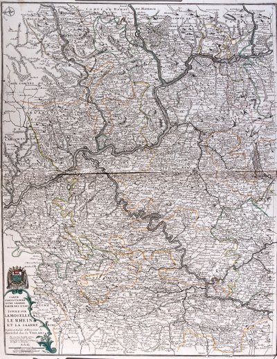 Les états sur la rivière de la Moselle, du Reno et de la Sarre, Allemagne - par A - Alexis Hubert Jaillot
