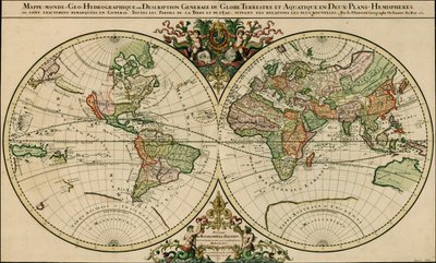Carte du monde de 1691 par Alexis-Hubert Jaillot - Alexis Hubert Jaillot