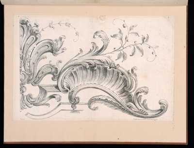 Conception pour Décoration Rocaille, planche 4 dans Seconde Partie de divers Ornements - Alexis Peyrotte