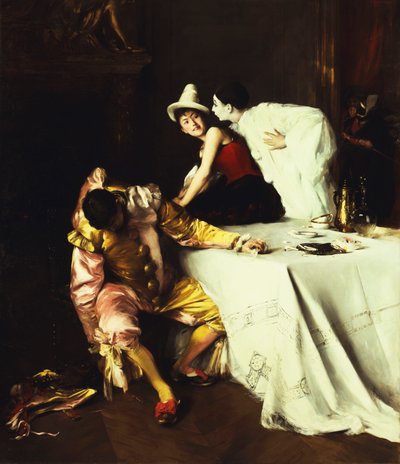 Pierrot, Colombine et Polichinelle - Alexis Vollon