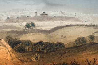 Jérusalem, gravé par Albert Henry Payne (1812-1902) frontispice de 