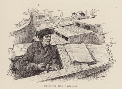 Heure du dîner, type de gondolier - Alezzandro Zezzos