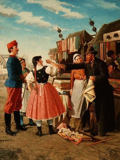 Un marchand de tissus - Alfons Giehsz