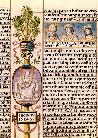 Portrait de Flavius Recceswinth, roi des Wisigoths d