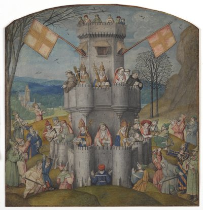 La Forteresse défendue, milieu du 15ème siècle (manuscrit enluminé) - Alfonso de Spina