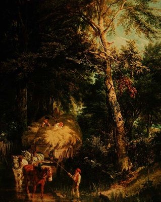Traversée du ruisseau - Alfred Edward Chalon