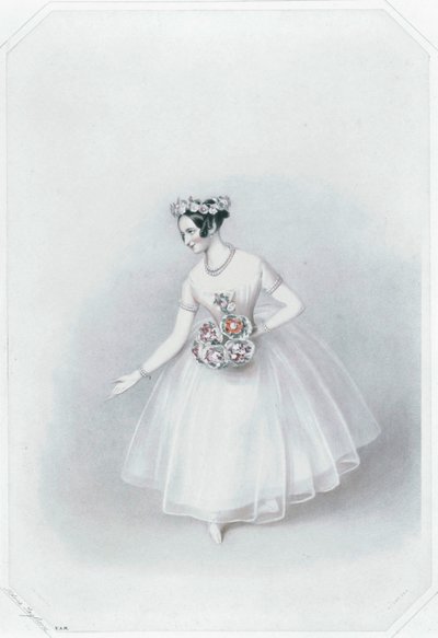 Marie Taglioni, la plus célèbre des ballerines ... (impression couleur) - Alfred-Edward Chalon