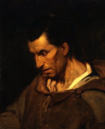 Un fou avec des délires de piété habillé en moine - Alfred (attr. to) Dehodencq