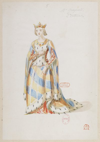 Halévy - La magicienne - maquettes de costumes par Alfred Albert - 05. Mme Gueymard, 2e costume - Alfred Albert
