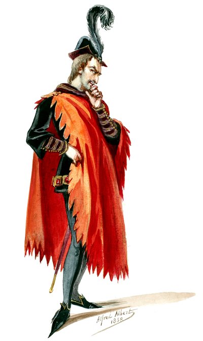 Halévy - La magicienne - maquettes de costumes par Alfred Albert - 18. (Stello de Nici), M. Bonnehée (retouched) - Alfred Albert
