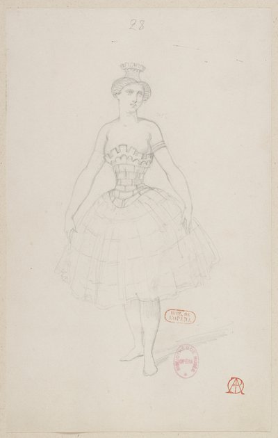 Halévy - La magicienne - maquettes de costumes par Alfred Albert - 28. (Jeu d