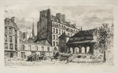 Marché aux veaux en démolition - Alfred Alexandre Delauney